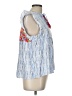 THML 100% Polyester Blue Sleeveless Blouse Size L - photo 4