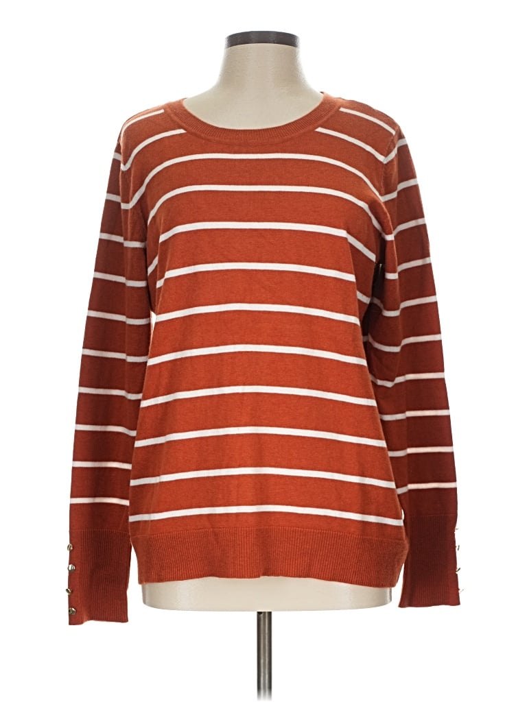 Pre-owned Kim Rogers Pullover Sweater In Brown