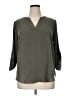 Maurices 100% Polyester Gray 3/4 Sleeve Blouse Size XL - photo 1