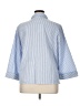 Appleseeds 100% Cotton Stripes Blue 3/4 Sleeve Button-Down Shirt Size XL - photo 2