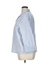 Appleseeds 100% Cotton Stripes Blue 3/4 Sleeve Button-Down Shirt Size XL - photo 5