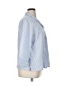 Appleseeds 100% Cotton Stripes Blue 3/4 Sleeve Button-Down Shirt Size XL - photo 4