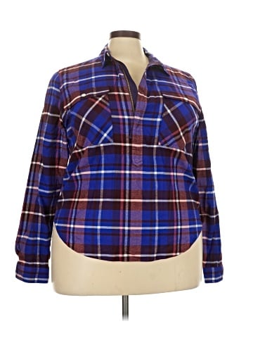 J.Crew Factory Store Long Sleeve Button-Down Shirt (view 1)