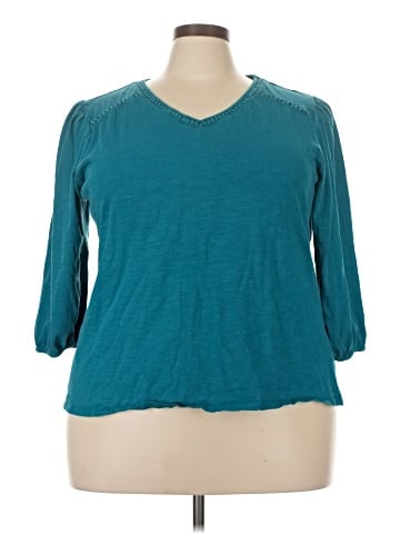 St. John's Bay 3/4 Sleeve Top (view 1)
