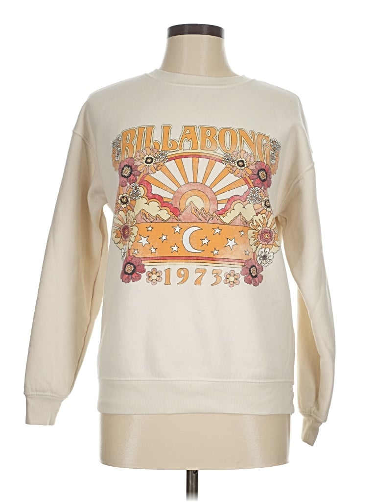 Pre-owned Billabong Sweatshirt In Ivory
