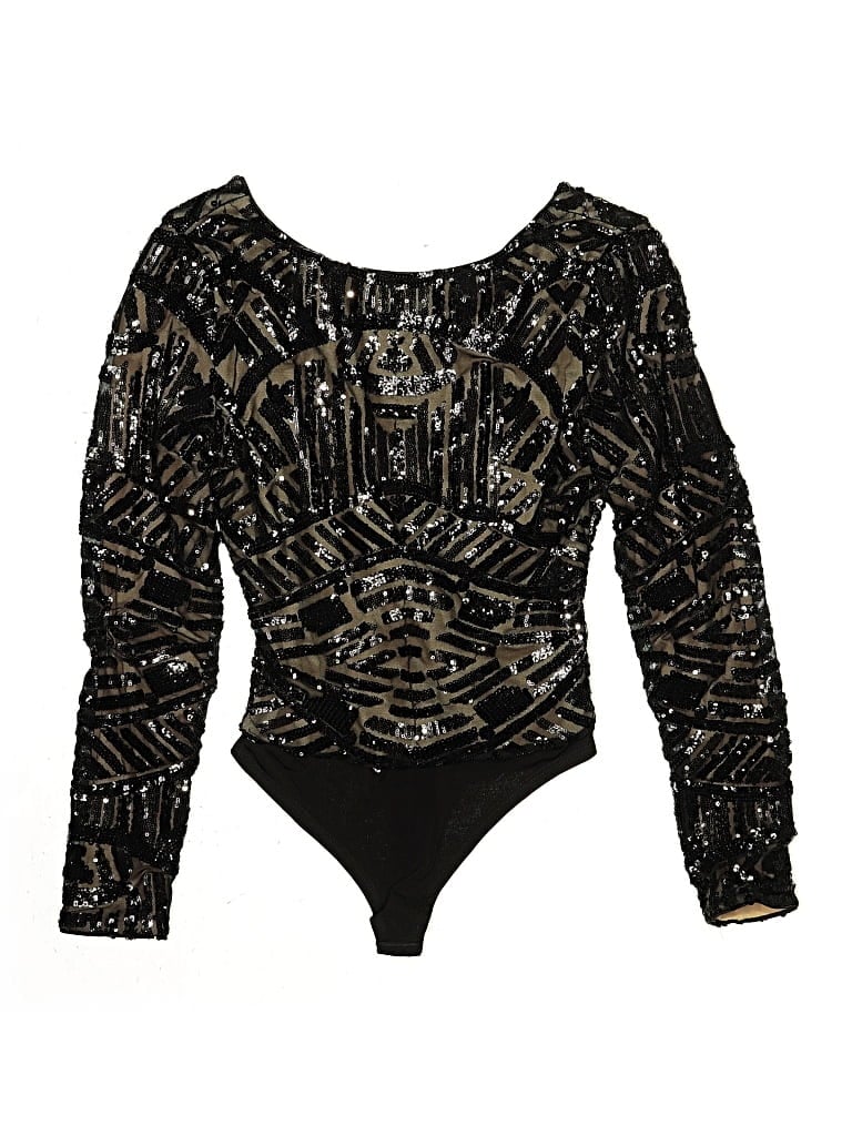 Dress The Population Bodysuit In Black
