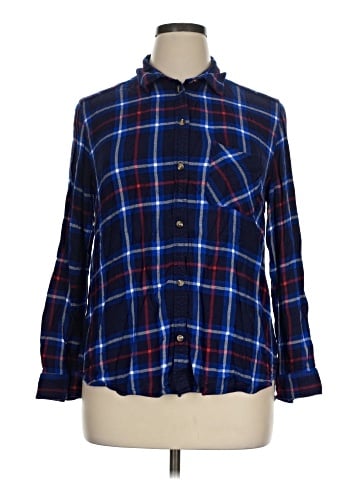 American Eagle Outfitters Long Sleeve Button-Down Shirt (view 1)