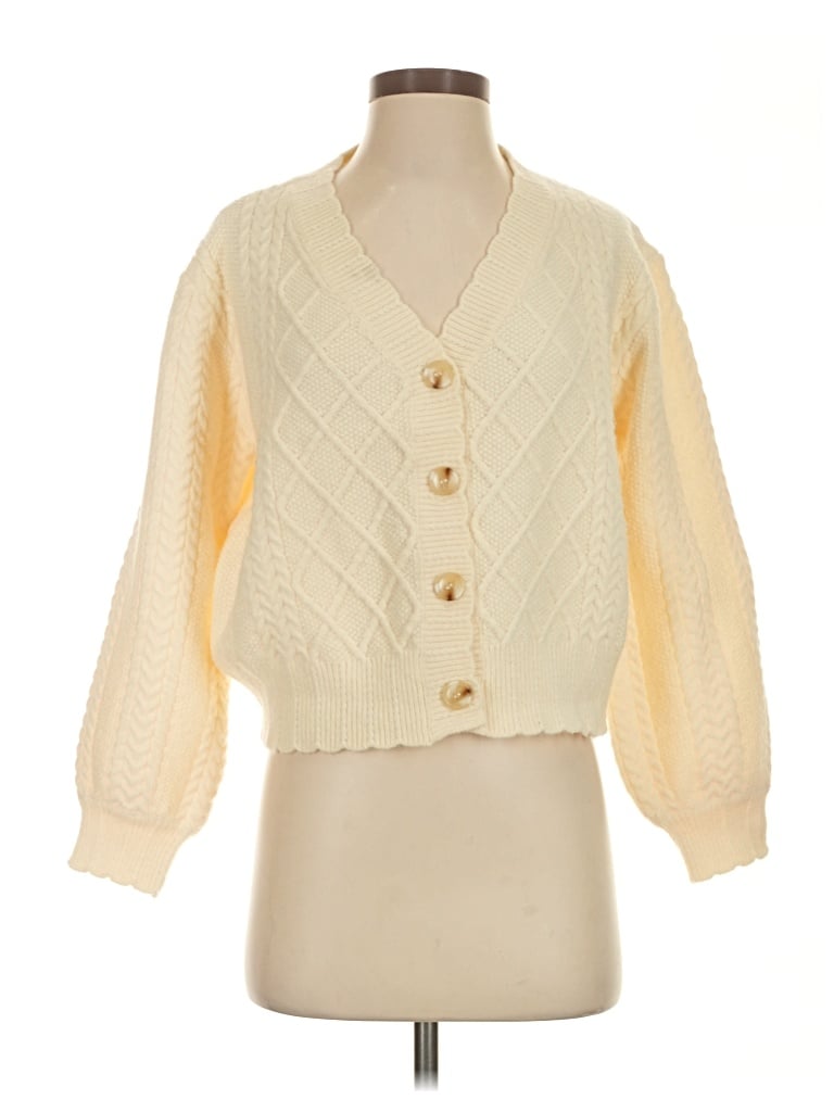 Pre-owned &merci Cardigan Sweater In Ivory