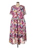 BLOOMCHIC 100% Polyester Print Purple Pink Casual Dress Size 28 - photo 1