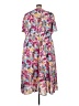 BLOOMCHIC 100% Polyester Print Purple Pink Casual Dress Size 28 - photo 2