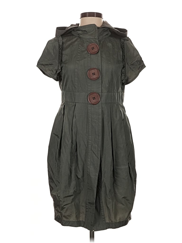 Pre-owned Hazel Trenchcoat In Green