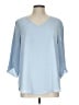 Taohuadao Blue 3/4 Sleeve Blouse Size L - photo 1