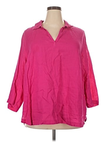 Isaac Mizrahi New York 3/4 Sleeve Button-Down Shirt (view 1)