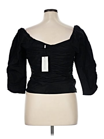 Something Navy 3/4 Sleeve Top (view 2)