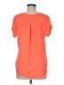 Lily White Orange Short Sleeve Blouse Size M - photo 2
