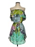 Classique 100% Polyester Tropical Green Cocktail Dress Size S - photo 1