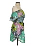 Classique 100% Polyester Tropical Green Cocktail Dress Size S - photo 4