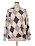 Maurices Checkered-gingham Tan Pullover Sweater Size 2X - photo 1