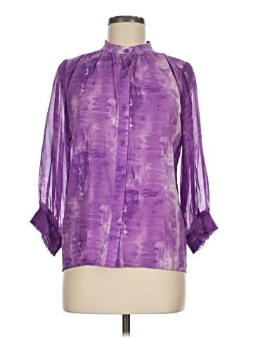 Alice + Olivia 3/4 Sleeve Silk Top (view 1)