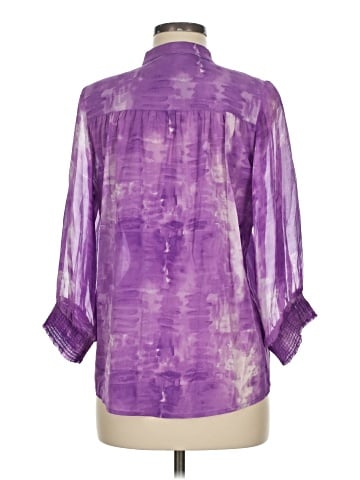 Alice + Olivia 3/4 Sleeve Silk Top (view 2)