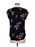 Fun2Fun Floral Blue Short Sleeve Henley Size M - photo 2
