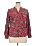 NY Collection Paisley Red Long Sleeve Blouse Size XL (petite) - photo 1