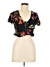 Leith 100% Rayon Black Short Sleeve Blouse Size M - photo 1