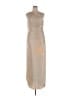 Calvin Klein 100% Polyester Metallic Gold Cocktail Dress Size 16 - photo 1