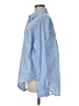 Double Zero 100% Cotton Stripes Blue Long Sleeve Button-Down Shirt Size M - photo 5