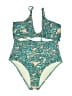 Cupshe Print Green One Piece Swimsuit Size M - photo 1