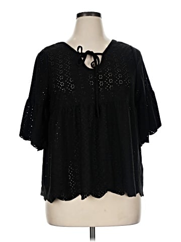 Shein Curve Short Sleeve Blouse (view 1)