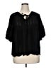 Shein Curve Black Short Sleeve Blouse Size 16 Plus (2) - photo 1