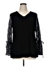 Susan Graver Black Long Sleeve Blouse Size XL - photo 1