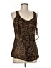 Mine 100% Polyester Brown Sleeveless Blouse Size M - photo 1