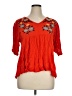Umgee Orange 3/4 Sleeve Blouse Size XL - photo 1