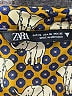 Zara Print Gold Long Sleeve Blouse Size XL - photo 7