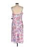 Bebe 100% Polyester Floral Blue Casual Dress Size L - photo 2