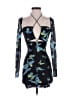 Motel 100% Polyester Graphic Blue Cocktail Dress Size XS - photo 1