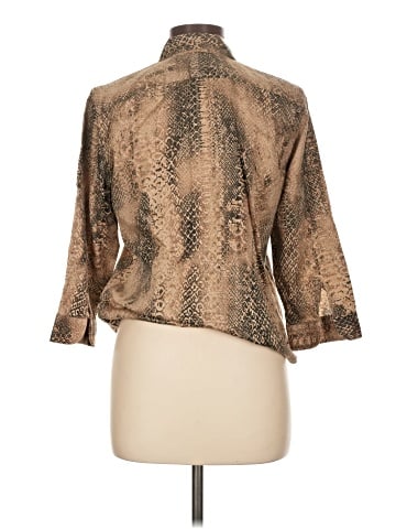 Lauren by Ralph Lauren 3/4 Sleeve Button-Down Shirt (view 2)