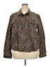 Express 100% Cotton Animal Print Brown Jacket Size XXL - photo 1
