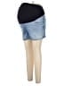 Isabel Maternity Blue Denim Shorts Size 10 Maternity - photo 1