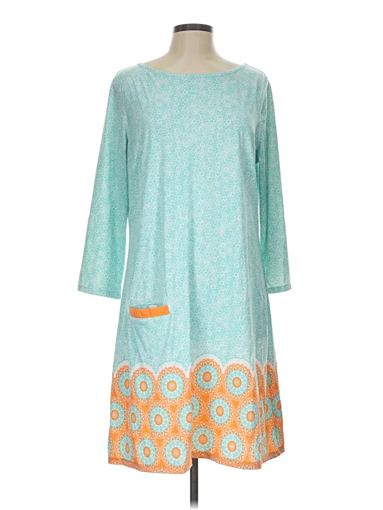 Pre-owned Cabana Life Casual Dress In Teal