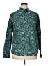 Lands' End 100% Cotton Paisley Teal Long Sleeve Button-Down Shirt Size 16 (tall) - photo 1