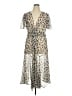 Express 100% Polyester Animal Print Tan Cocktail Dress Size XL - photo 1