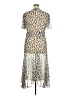 Express 100% Polyester Animal Print Tan Cocktail Dress Size XL - photo 2
