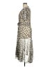 Express 100% Polyester Animal Print Tan Cocktail Dress Size XL - photo 5