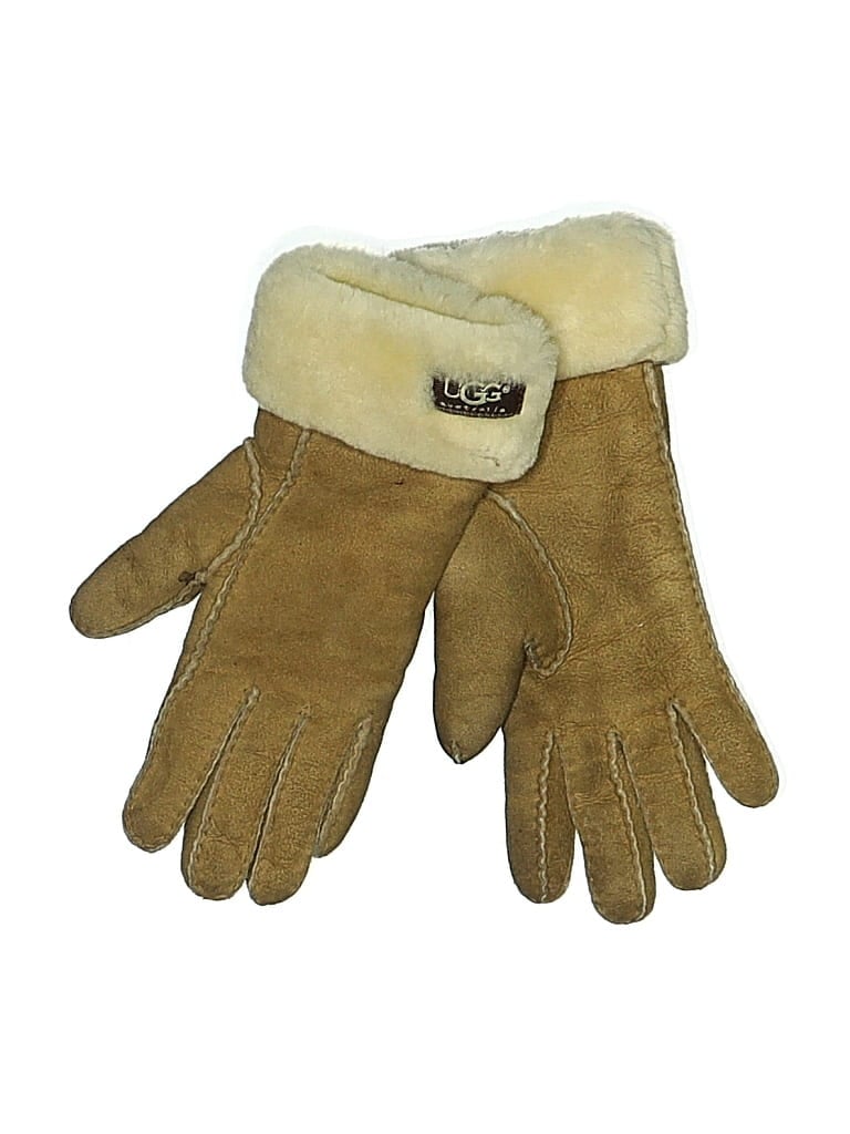 Pre-owned Ugg Gloves In Tan