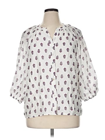 Halogen 3/4 Sleeve Blouse (view 1)