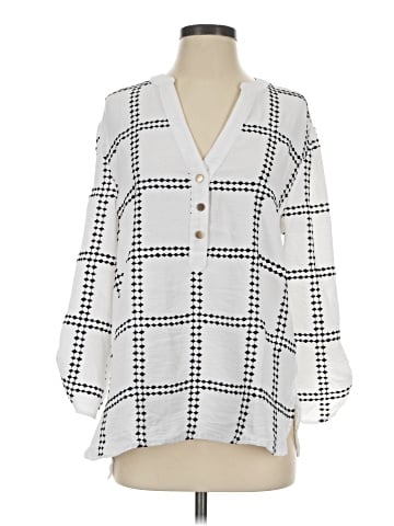 Como Black 3/4 Sleeve Blouse (view 1)