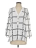Como Black White 3/4 Sleeve Blouse Size S - photo 1